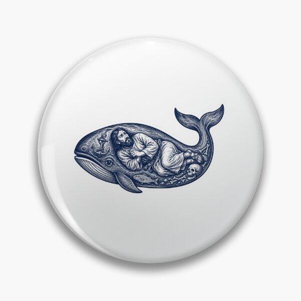 Item preview, Jonah and the Whale Vintage Woodcut Biblical Christian designed and sold by raedattia.