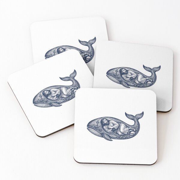 Item preview, Jonah and the Whale Vintage Woodcut Biblical Christian designed and sold by raedattia.