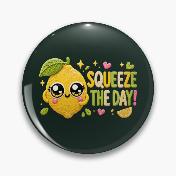 Item preview, Squeeze The Day Cute Kawaii Lemon Art designed and sold by Liv Solara.