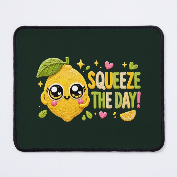 Item preview, Squeeze The Day Cute Kawaii Lemon Art designed and sold by Liv Solara.