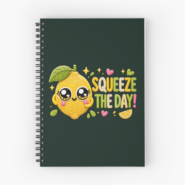 Item preview, Squeeze The Day Cute Kawaii Lemon Art designed and sold by Liv Solara.