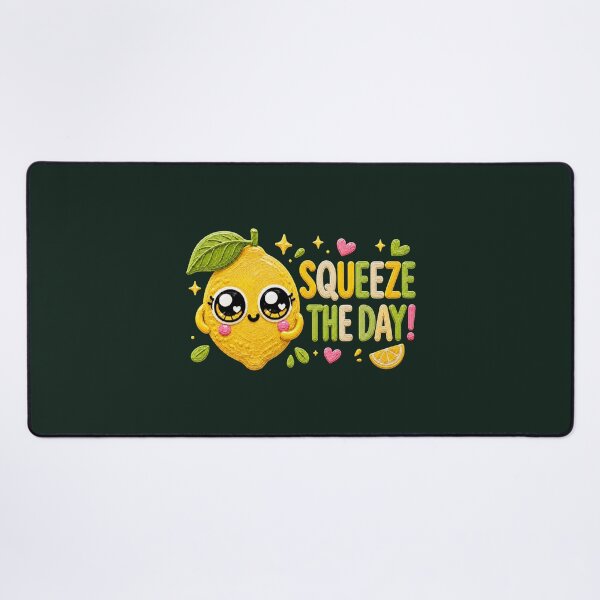 Item preview, Squeeze The Day Cute Kawaii Lemon Art designed and sold by Liv Solara.