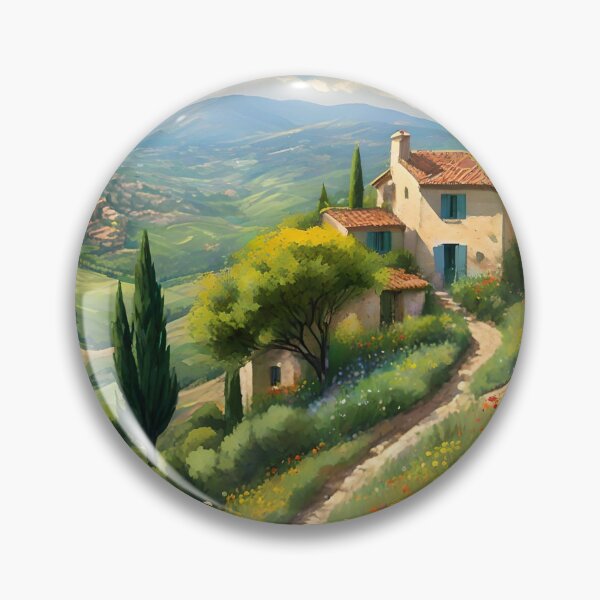 Item preview, Summer path - Tuscan landscape and blooming poppies designed and sold by NeyhineAngelionShop.