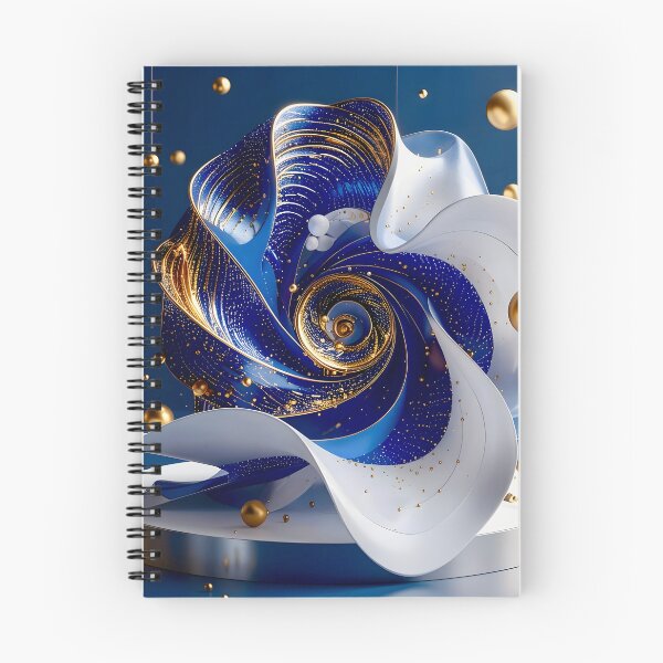 Item preview, Abstract Blue Gold White Sculpture  designed and sold by Vicky Brago-Mitchell®.