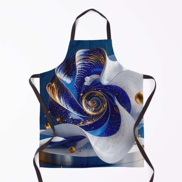 Item preview, Abstract Blue Gold White Sculpture designed and sold by Vicky Brago-Mitchell®.