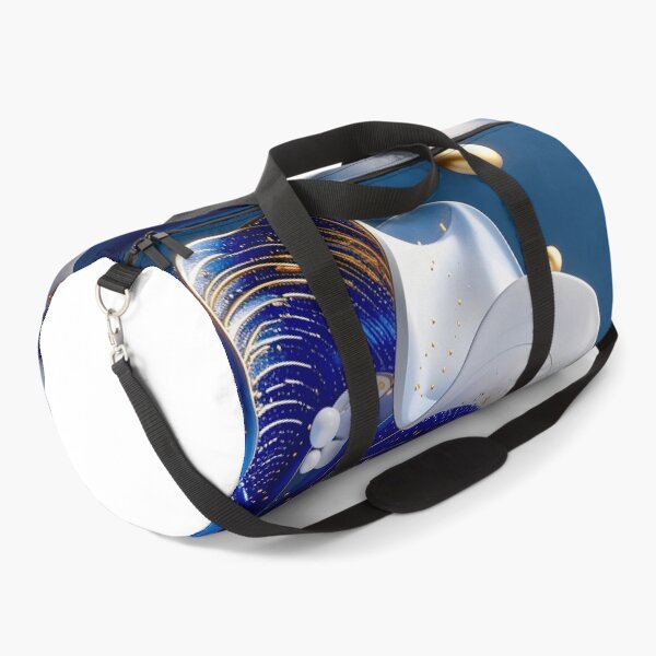 Item preview, Abstract Blue Gold White Sculpture  designed and sold by Vicky Brago-Mitchell®.