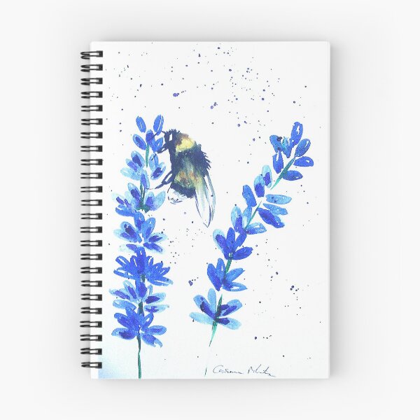 Item preview, Bumble bee and blue flowers designed and sold by Casimirasart.