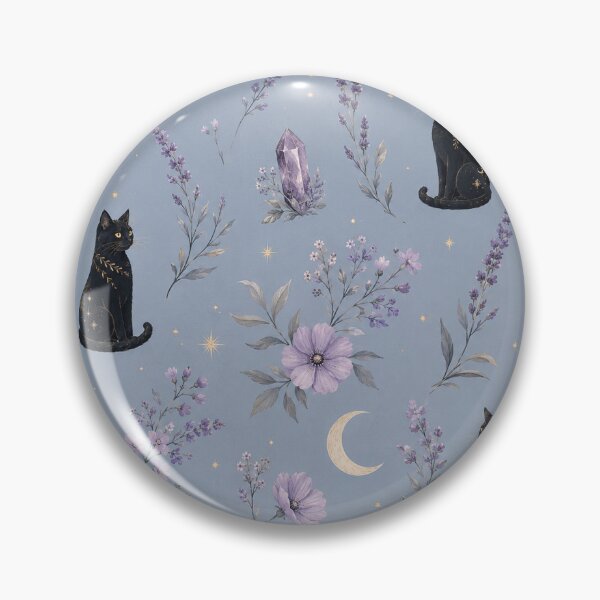 Item preview, Black cats, moons and a mystical lavender garden designed and sold by MapiliStudio.