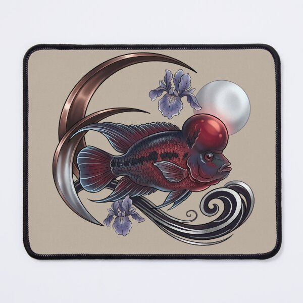 Item preview, Autumn Moon Flowerhorn Cichlid Art designed and sold by MythicCotton.