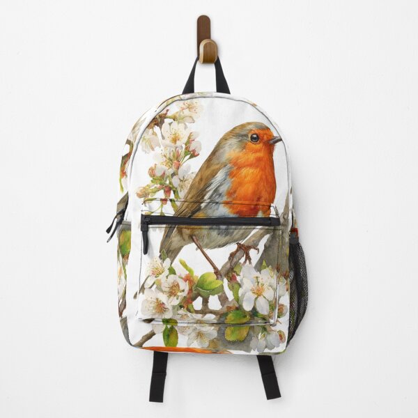 Item preview, A Robin perched on blooming branches, Birds in Motion designed and sold by CDC40.