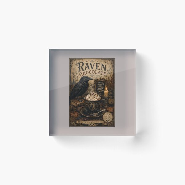 Artikelvorschau, Raven Chocolate – Vintage Halloween Heiße Schokolade entworfen und verkauft von Novel Works Studio.