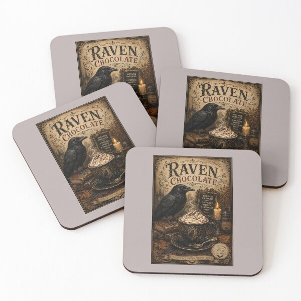 Item preview, Raven Chocolate — Vintage Halloween Hot Chocolate  designed and sold by Novel Works Studio.