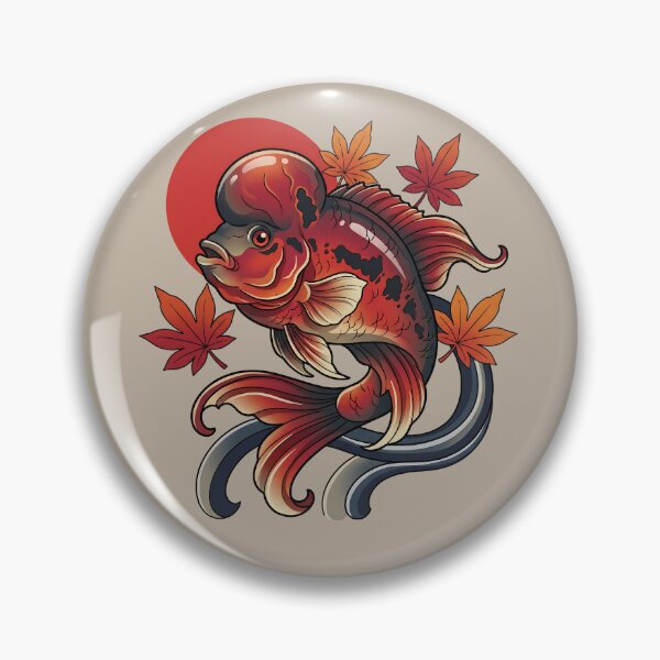 Item preview, Autumn Maple Japanese Flowerhorn Cichlid designed and sold by MythicCotton.