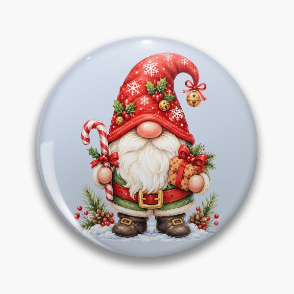 Item preview, Christmas Gnome With Candy Cane and Present designed and sold by Victor Shadehorn.