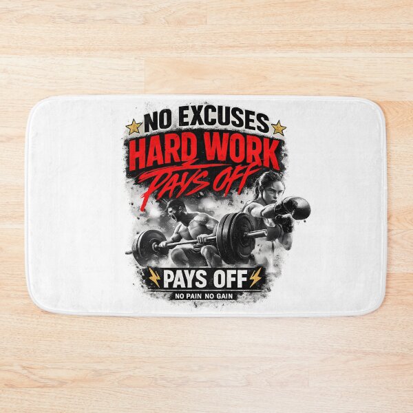 Item preview, No Excuses Hard Work Pays Off Gym Motivation Vintage Streetwear T-Shirt designed and sold by SupernovaNote.