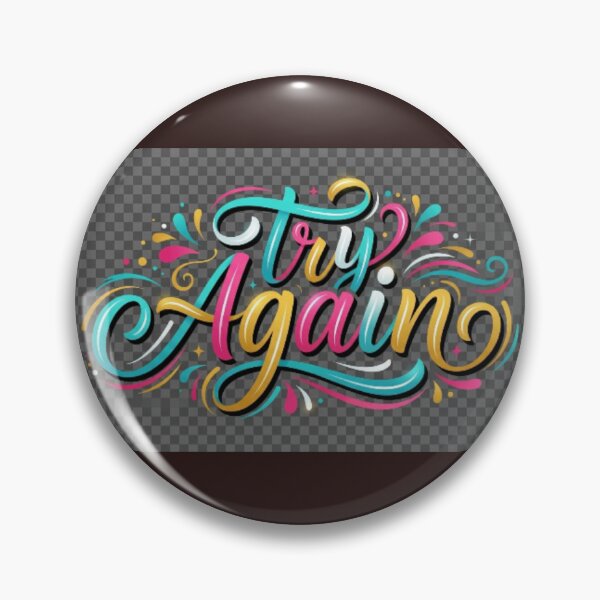 Item preview, Try Again Motivational Typography designed and sold by  Color & Form.