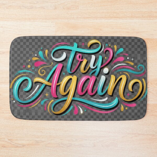 Item preview, Try Again Motivational Typography designed and sold by  Color & Form.