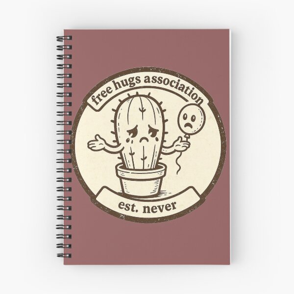 Item preview, Free Hugs Association Sad Cactus Retro Badge designed and sold by Dabis26.