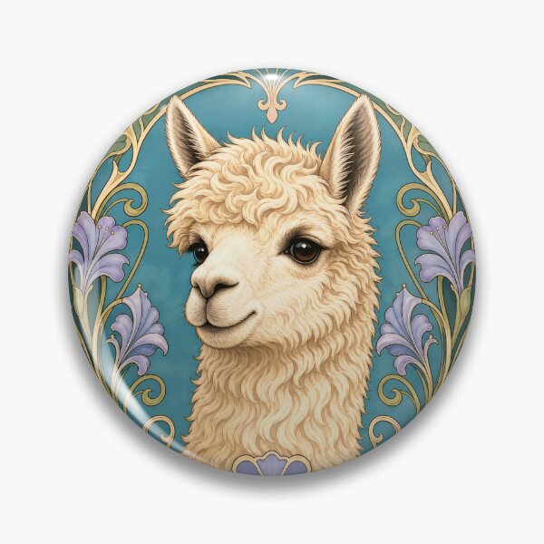 Item preview, Art Nouveau Alpaca Portrait Vintage Floral Frame designed and sold by AntiqueImages.