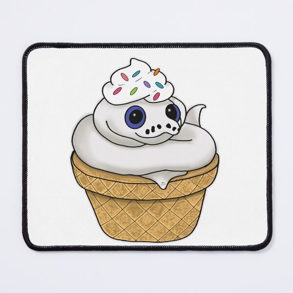 Item preview, Ball python snake ice cream cone designed and sold by DoodleScutes.