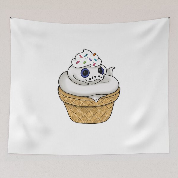 Item preview, Ball python snake ice cream cone designed and sold by DoodleScutes.