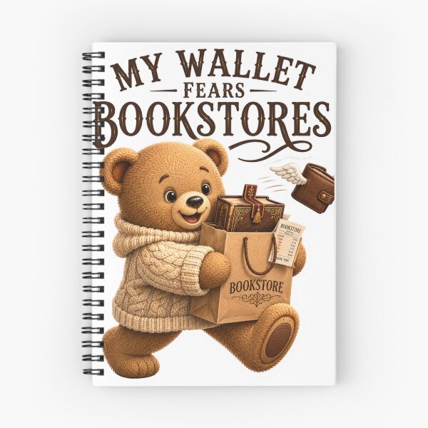 Item preview, My Wallet Fears Bookstores Cute Teddy Bear Book Lover Sticker | Funny Bibliophile Gift designed and sold by DreamTags Studio.