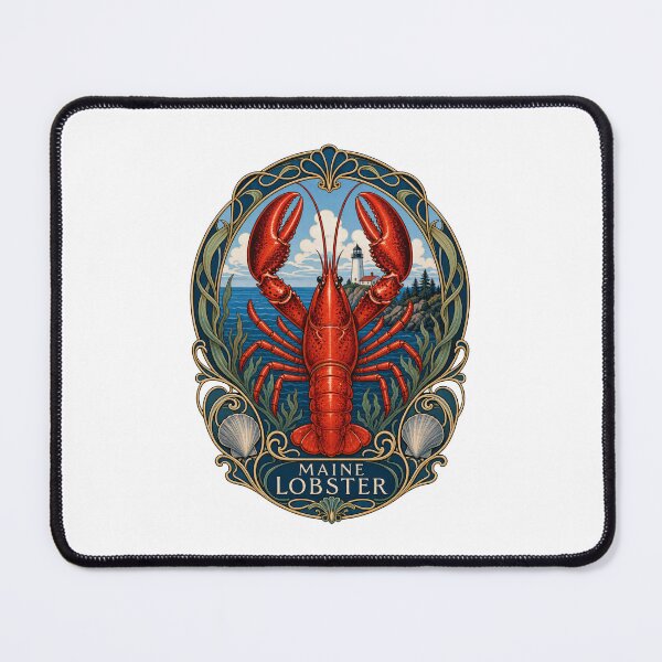 Item preview, Maine Lobster Lighthouse Coastal Ocean Nautical Art designed and sold by AntiqueImages.