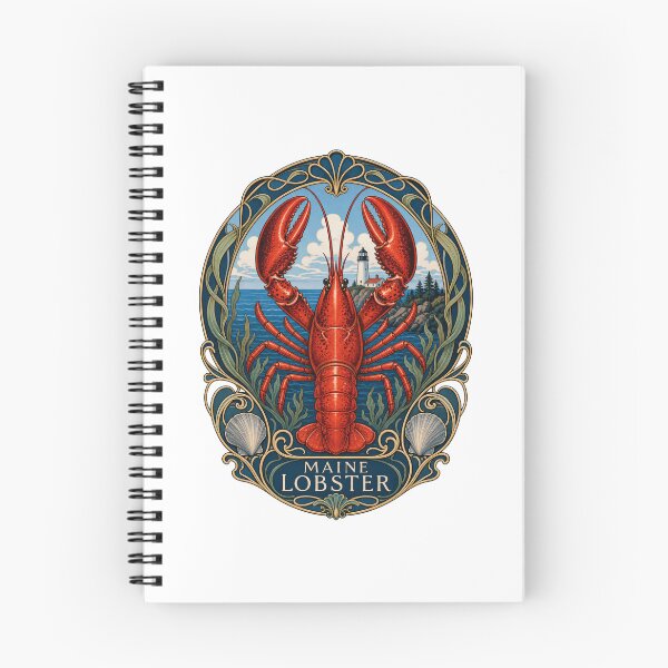Item preview, Maine Lobster Lighthouse Coastal Ocean Nautical Art designed and sold by AntiqueImages.