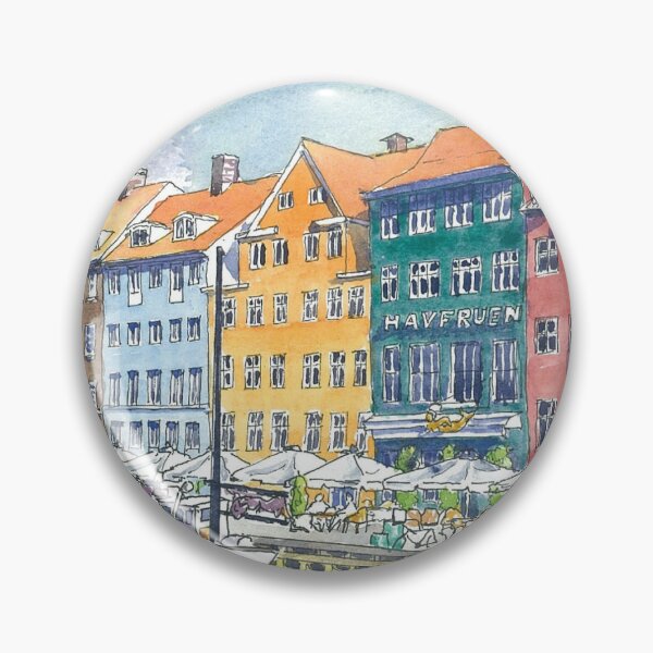 Item preview, Nyhaven, Copenhagen, Denmark designed and sold by Dave Baab watercolors.