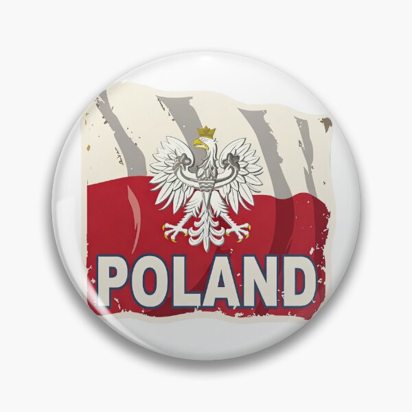 Item preview, Poland Vintage Flag White Eagle Distressed Polish Pride designed and sold by Amber Sky Creations.