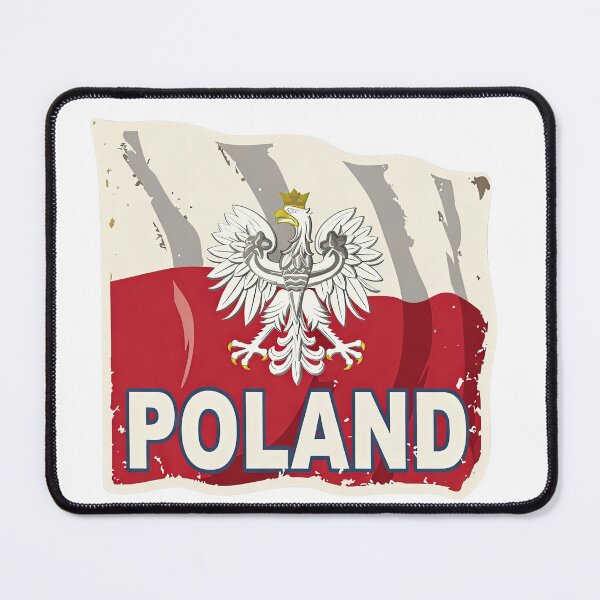 Item preview, Poland Vintage Flag White Eagle Distressed Polish Pride designed and sold by Amber Sky Creations.