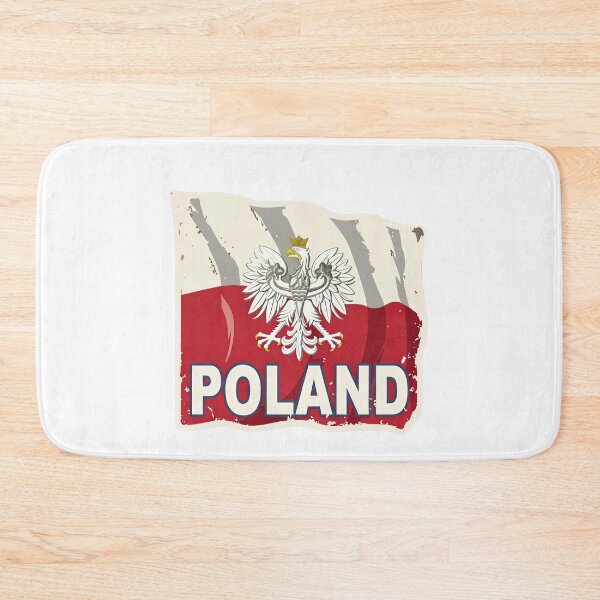 Item preview, Poland Vintage Flag White Eagle Distressed Polish Pride designed and sold by Amber Sky Creations.
