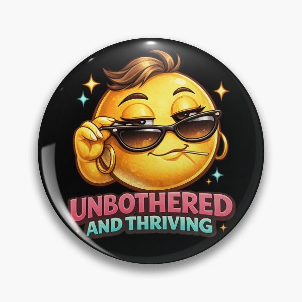 Item preview, Unbothered and Thriving Smug Emoji designed and sold by PunchDrop.