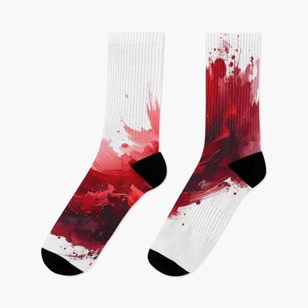 Item preview, Crimson Red Abstract Floral Brushstroke designed and sold by BetweenForms.