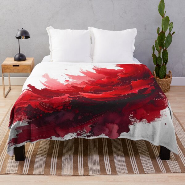 Item preview, Crimson Red Abstract Floral Brushstroke designed and sold by BetweenForms.