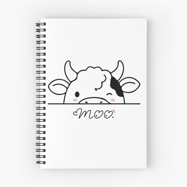 Item preview, Cute Peeking Cow Moo Minimal Line Art designed and sold by Express-Tee.