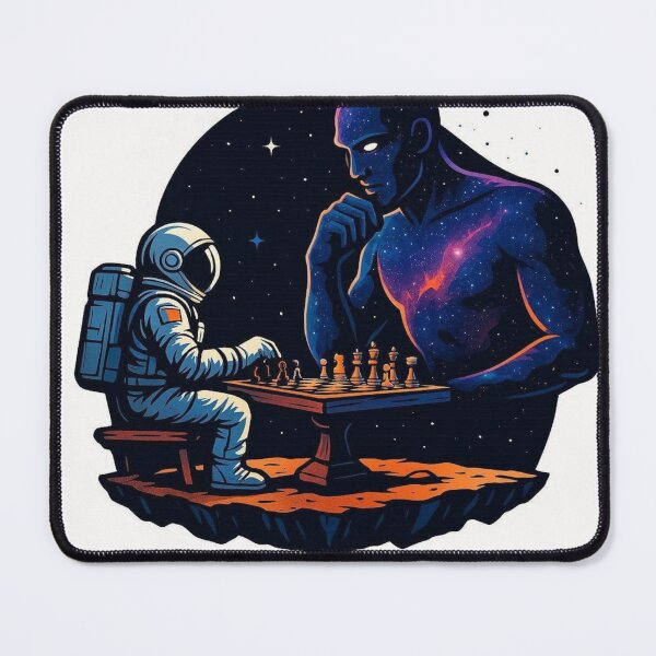 Item preview, The Infinite Match - Glowing Cosmic Chess designed and sold by AcosDesign.