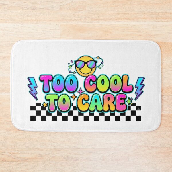 Item preview, Too Cool To Care Y2K Typography T-Shirt | Retro Smiley Graphic | Trendy Bubble Letter Tee designed and sold by Faisal  Shah.