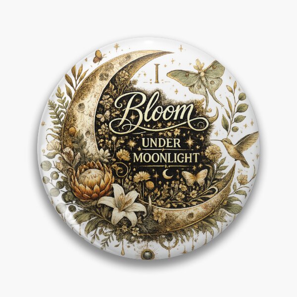 Item preview, I Bloom Under Moonlight | Celestial Botanical Moon designed and sold by 'VARI'.
