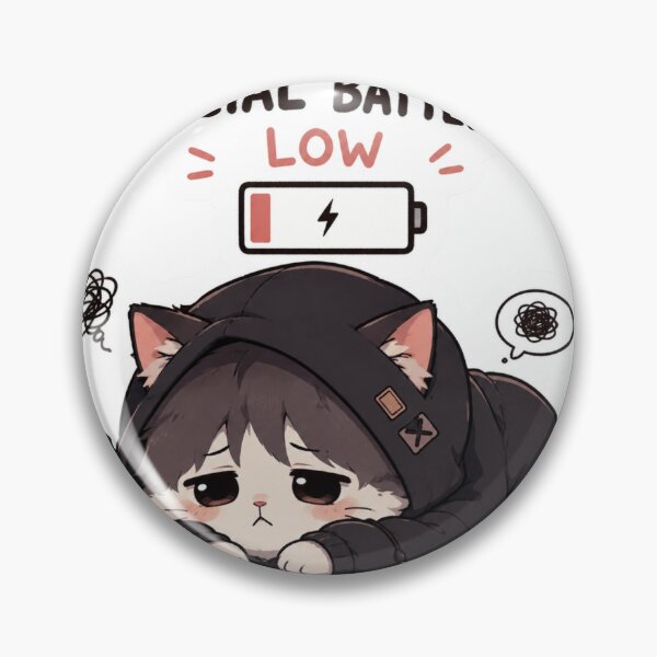 Item preview, Low Social Battery Cozy Cat Sticker  designed and sold by Designertanya.