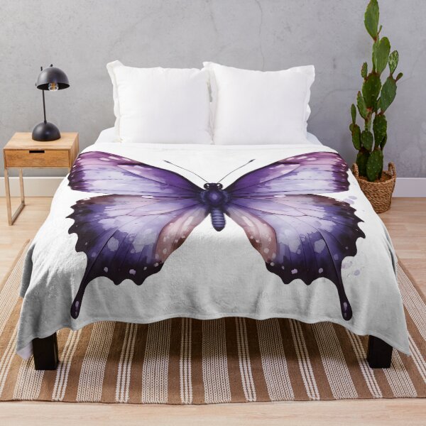 Item preview, Purple Butterfly Watercolor Painting designed and sold by RawNaturePrints.