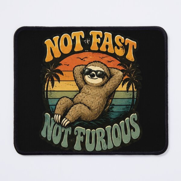 Item preview, Not Fast Not Furious Sloth Shirt, Funny Sloth Retro Tee, Lazy Animal Humor Graphic, 70s Vintage Aesthetic Cute Sloth T-Shirt designed and sold by hyper retro.