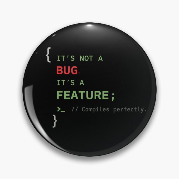 Item preview, It's Not a Bug It's a Feature Funny Programmer Coding Minimal Typography T-Shirt designed and sold by Final Chance Designs⭐️⭐️⭐️⭐️⭐️.