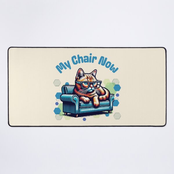 Item preview, My Chair Now Funny Cat Lover Design Cute Cat on Armchair Graphic designed and sold by Sachie's Studio.