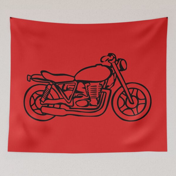 Item preview, Motorbike Line Drawing Black and Red designed and sold by Adamo-illustration.