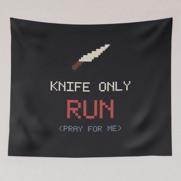 Item preview, Knife Only Run, Funny Survival Horror Challenge designed and sold by River1Shop.