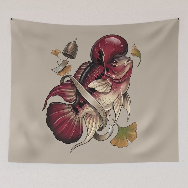 Item preview, Autumn Ginkgo Flowerhorn Cichlid Tattoo designed and sold by MythicCotton.