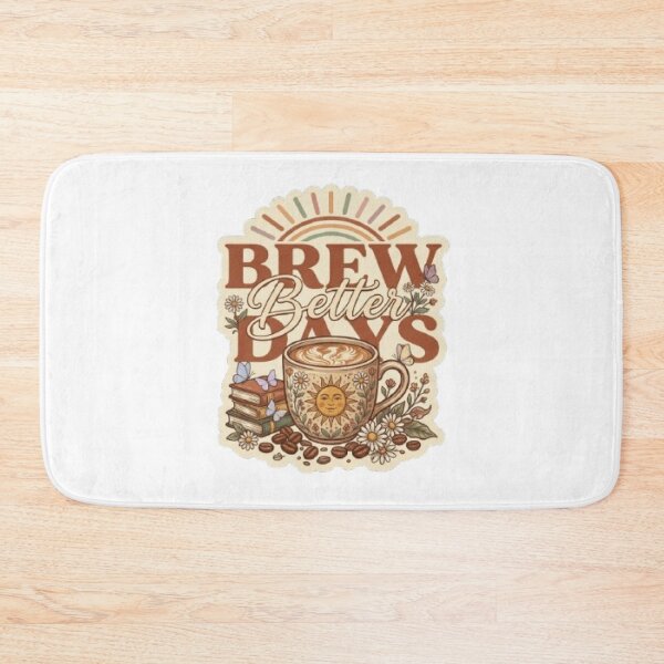Item preview, Brew Better Days Coffee T-Shirt | Cozy Café Typography | Floral Coffee Lover Graphic Tee designed and sold by Faisal  Shah.