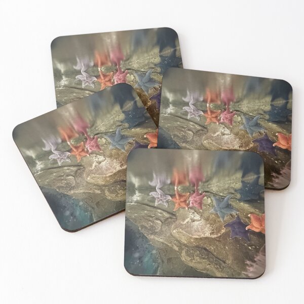 Item preview, Colorful Starfish Cluster on Underwater Rock designed and sold by shanaeartists.