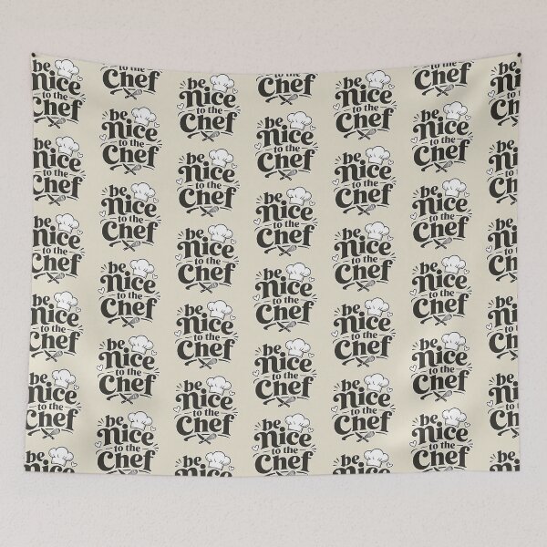 Item preview, Be Nice to the Chef Funny Kitchen Quote | Cute Baking & Cooking Typography Design designed and sold by TheStephanieRome.